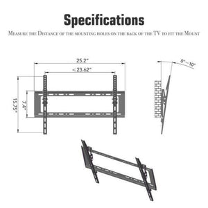 Universal Flat TV Wall Mount - Full Mounting kit - For Tvs 32-75" - smartappliancesuk